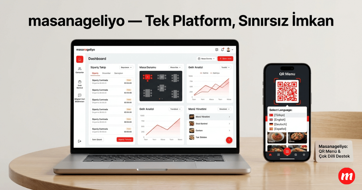 masanageliyo Nedir? Restoranınız İçin QR Menü, Adisyon ve Dijital Sipariş Tek Platformda