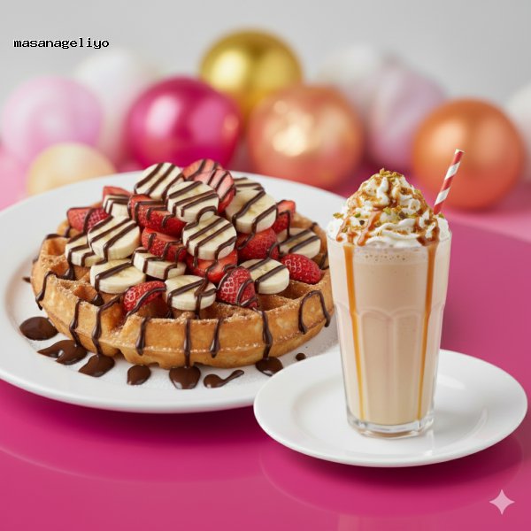 Waffle + Milkshake (Lotus/Fıstık)