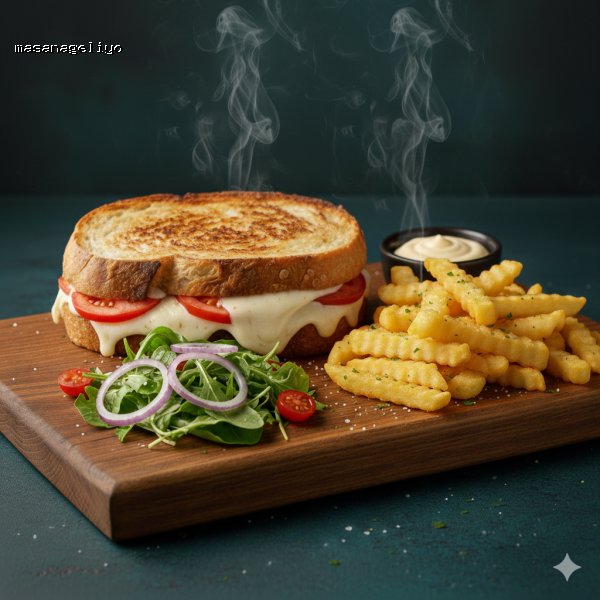 Beyaz Peynirli Domatesli Tost